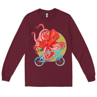 Burgundy Cycling octopus Long Sleeve Tee - Bettercallsaul