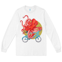 White Cycling octopus Long Sleeve Tee - Bettercallsaul