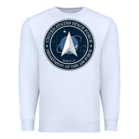 White Official United States Space Force USSF Military Patch Premium Sweatshirt - FloraArt