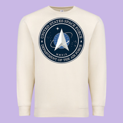 Official United States Space Force Ussf Military Patch Premium Sweatshirt Designed By Floraart