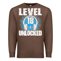 Chestnut Level 18 Unlocked Birthday 18 Years Gamer Premium T Shirt Premium Sweatshirt - FloraArt