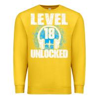 Lemon Level 18 Unlocked Birthday 18 Years Gamer Premium T Shirt Premium Sweatshirt - FloraArt