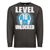 Level 18 Unlocked Birthday 18 Years Gamer Premium T Shirt Premium Sweatshirt | Teevron