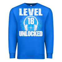 True Royal Level 18 Unlocked Birthday 18 Years Gamer Premium T Shirt Premium Sweatshirt - FloraArt
