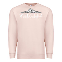 Pale Pink whistler british columbia shirt long sleeve, mountain tee Premium Sweatshirt - FloraArt