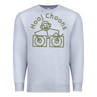 Heather Grey Hooj Choons (Olive Green) Premium Sweatshirt - FloraArt