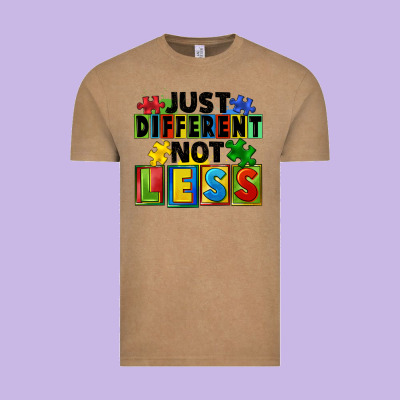 Just Different Not Less Vintage Tee Designed By Fadigitalartstudio