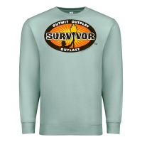 Seafoam Survivor Outwit, Outplay, Outlast Premium Sweatshirt - FloraArt
