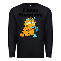 Black i hate monday Premium Sweatshirt - FloraArt