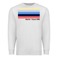 Oatmeal Heather biarritz france 1990 Premium Sweatshirt - FloraArt