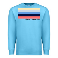 Ocean Blue biarritz france 1990 Premium Sweatshirt - FloraArt