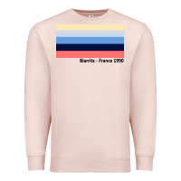 Pale Pink biarritz france 1990 Premium Sweatshirt - FloraArt