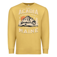 Antique Gold acadia national park maine nature hike outdoors vintage t shirt Premium Sweatshirt - ArtMosaic