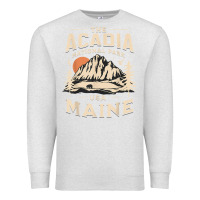 Oatmeal Heather acadia national park maine nature hike outdoors vintage t shirt Premium Sweatshirt - ArtMosaic