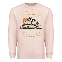 Pale Pink acadia national park maine nature hike outdoors vintage t shirt Premium Sweatshirt - ArtMosaic