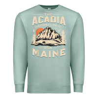 Seafoam acadia national park maine nature hike outdoors vintage t shirt Premium Sweatshirt - ArtMosaic