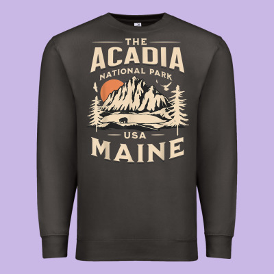 Acadia National Park Maine Nature Hike Outdoors Vintage T Shirt Premium Sweatshirt Designed By Artmosaic