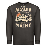 Smoke acadia national park maine nature hike outdoors vintage t shirt Premium Sweatshirt - ArtMosaic