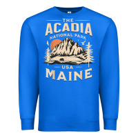 True Royal acadia national park maine nature hike outdoors vintage t shirt Premium Sweatshirt - ArtMosaic