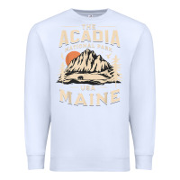 White acadia national park maine nature hike outdoors vintage t shirt Premium Sweatshirt - ArtMosaic