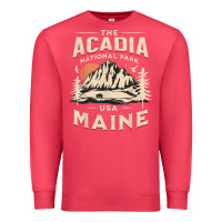 Cardinal acadia national park maine nature hike outdoors vintage t shirt Premium Sweatshirt - ArtMosaic