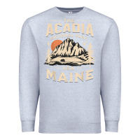 Heather Grey acadia national park maine nature hike outdoors vintage t shirt Premium Sweatshirt - ArtMosaic