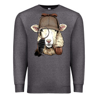 Charcoal Heather Detective Sheep Lamb Spy Investigator Farmer Sheep Lover 53 Premium Sweatshirt - ArtMosaic