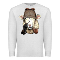 Oatmeal Heather Detective Sheep Lamb Spy Investigator Farmer Sheep Lover 53 Premium Sweatshirt - ArtMosaic