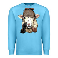 Ocean Blue Detective Sheep Lamb Spy Investigator Farmer Sheep Lover 53 Premium Sweatshirt - ArtMosaic