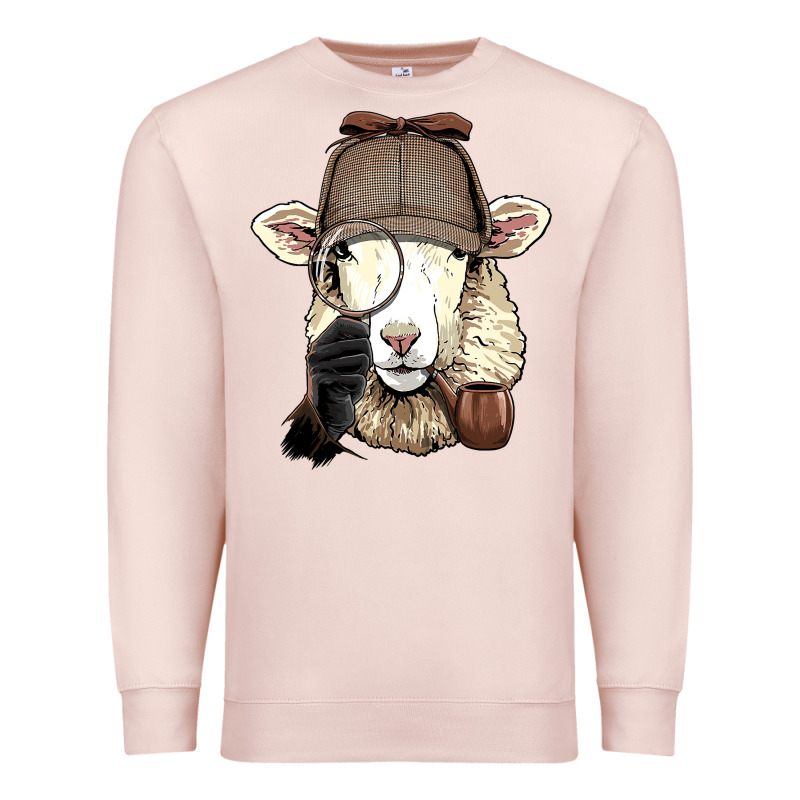 Detective Sheep Lamb Spy Investigator Farmer Sheep Lover 53 Premium Sweatshirt by ArtMosaic | Teevron