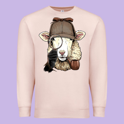 Detective Sheep Lamb Spy Investigator Farmer Sheep Lover 53 Premium Sweatshirt Designed By Artmosaic