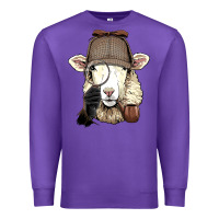 Purple Detective Sheep Lamb Spy Investigator Farmer Sheep Lover 53 Premium Sweatshirt - ArtMosaic