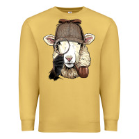 Antique Gold Detective Sheep Lamb Spy Investigator Farmer Sheep Lover 53 Premium Sweatshirt - ArtMosaic