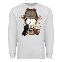 Dove Grey Detective Sheep Lamb Spy Investigator Farmer Sheep Lover 53 Premium Sweatshirt - ArtMosaic