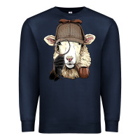 Navy Detective Sheep Lamb Spy Investigator Farmer Sheep Lover 53 Premium Sweatshirt - ArtMosaic