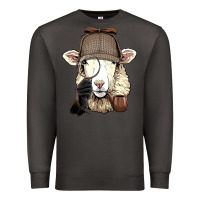 Smoke Detective Sheep Lamb Spy Investigator Farmer Sheep Lover 53 Premium Sweatshirt - ArtMosaic