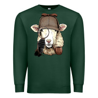 Sports Green Detective Sheep Lamb Spy Investigator Farmer Sheep Lover 53 Premium Sweatshirt - ArtMosaic
