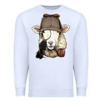 White Detective Sheep Lamb Spy Investigator Farmer Sheep Lover 53 Premium Sweatshirt - ArtMosaic
