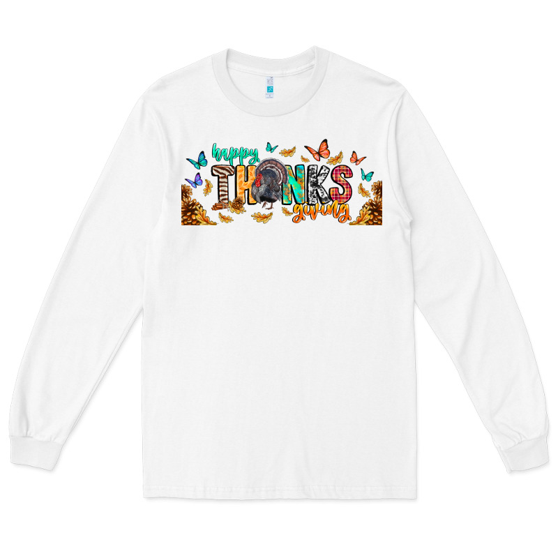 Happy Thanksgiving Long Sleeve Tee by CowhideDigitalArt | Teevron