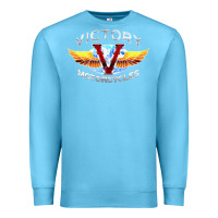 Ocean Blue Victory Motorcycles Premium Sweatshirt - ArtMosaic