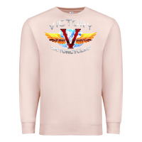Pale Pink Victory Motorcycles Premium Sweatshirt - ArtMosaic