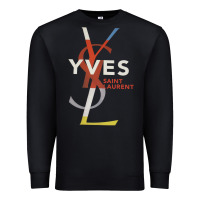 Black yvessaintlaurent Premium Sweatshirt - ArtMosaic