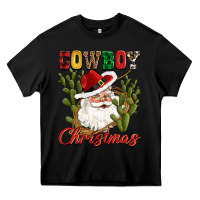 Black cowboy christmas western cactus Heavy Core Tee - CowGirlArtShop