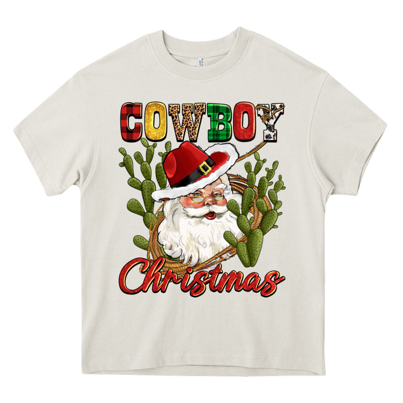Cowboy Christmas Western Cactus Heavy Core Tee by CowGirlArtShop | Teevron