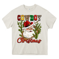 Cream cowboy christmas western cactus Heavy Core Tee - CowGirlArtShop