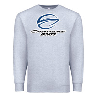 Heather Grey Crownline Boats Premium Sweatshirt - ArtMosaic