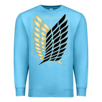 Ocean Blue Shingekis no kyojinn Premium Sweatshirt - ArtMosaic
