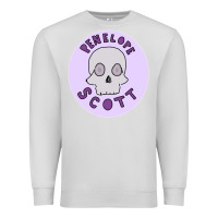 Dove Grey Penelope Scott Skeleton Premium Sweatshirt - ArtMosaic