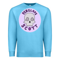 Ocean Blue Penelope Scott Skeleton Premium Sweatshirt - ArtMosaic