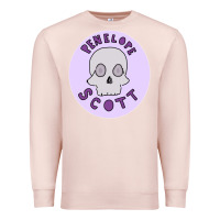Pale Pink Penelope Scott Skeleton Premium Sweatshirt - ArtMosaic